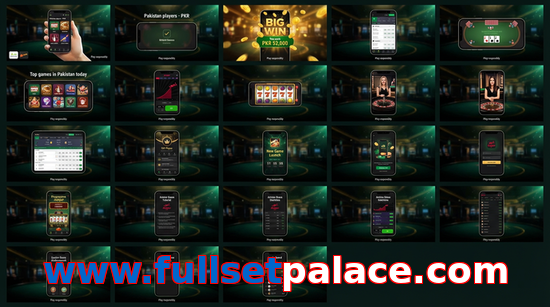 Main screen of Www.fullsetpalace.com bet page for PK players