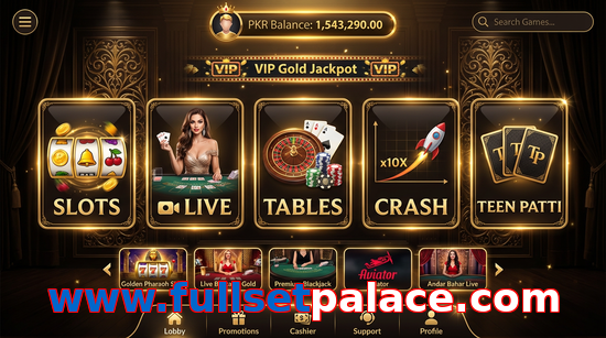 Main screen of Www.fullsetpalace.com casino page for PK players