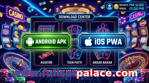 Main screen of Www.fullsetpalace.com download page for PK players
